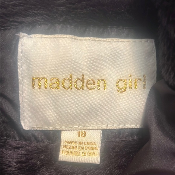 Madden Girl Puffer Jacket with Faux Fur Hood - Picture 3 of 10